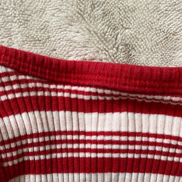 Me To We Red White Pink Stripes tank top - Picture 6 of 6